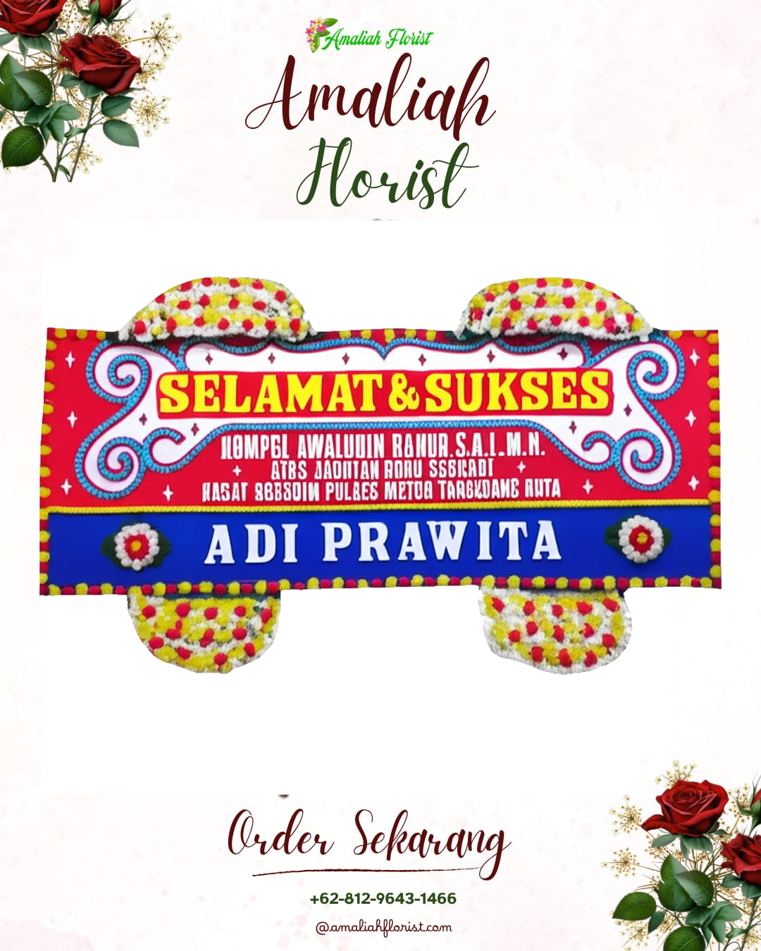 Papan Bunga Ucapan Selamat Plumbon